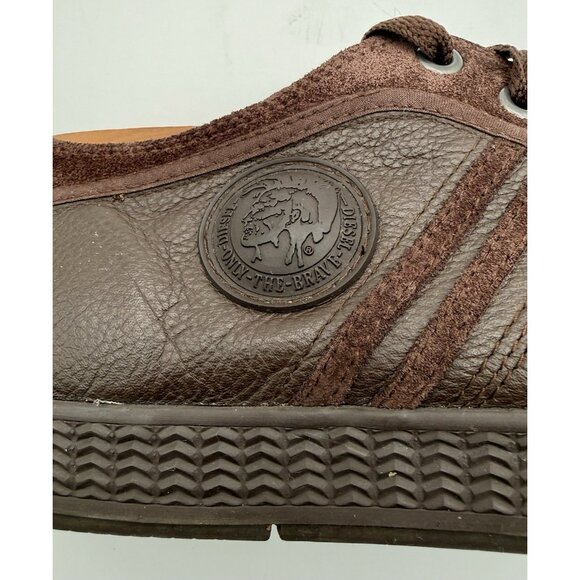Diesel Yuk & Net Men's Size 12 Brown Low leather/Suede/canvas shoes Pre Owned - Picture 9 of 11
